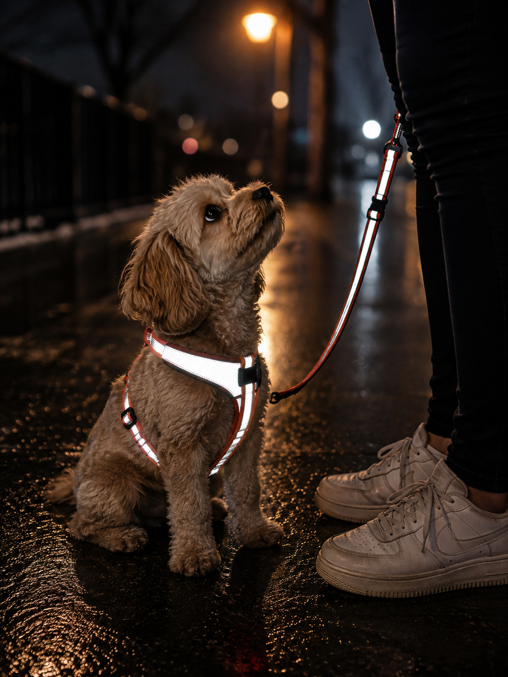 Harnais Réfléchissant pour Chien – Sécurité Nuit, Confort & Anti-Traction