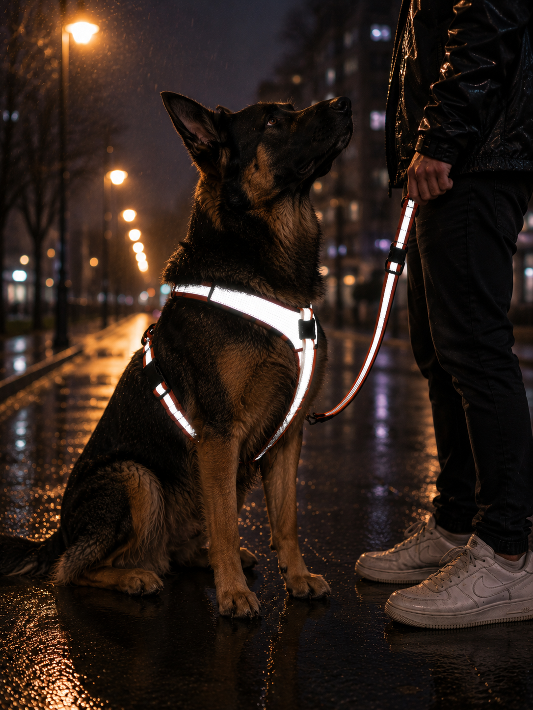 Harnais Réfléchissant pour Chien – Sécurité Nuit, Confort & Anti-Traction