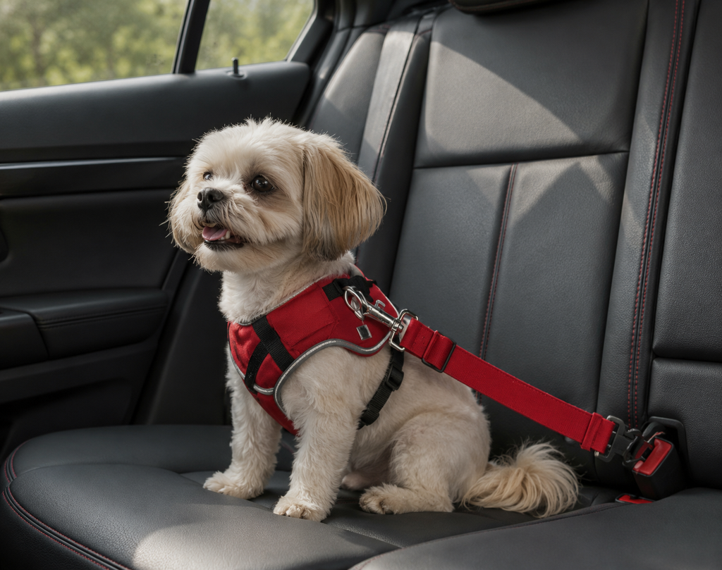 Laisse de Sécurité Voiture pour Chien – Ceinture Ajustable Anti-Choc