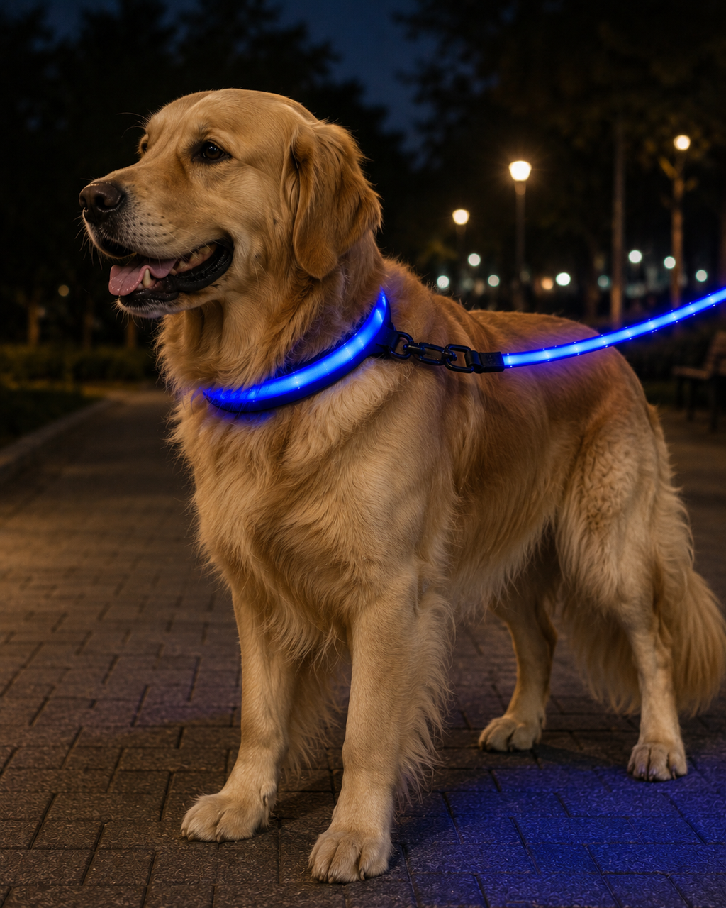 Collier LED Rechargeable pour Chien – Lumineux & Visible la Nuit jusqu'à 500m
