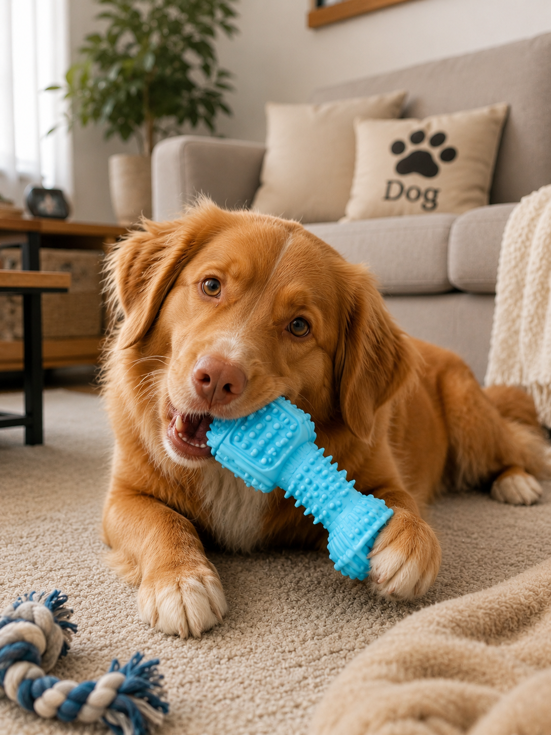 Jouet à Mâcher Increvable pour Chien – Caoutchouc Résistant & Sécurisé