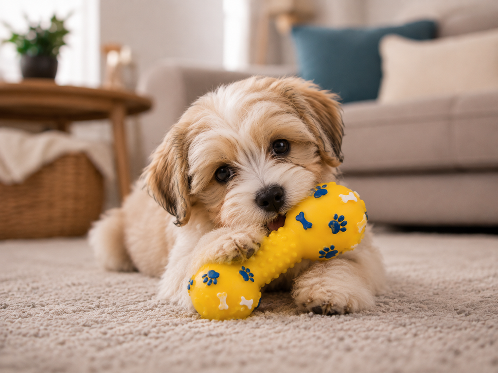 Jouet à Mâcher en Silicone Couinant pour Chien – Doux, Sûr & Amusant