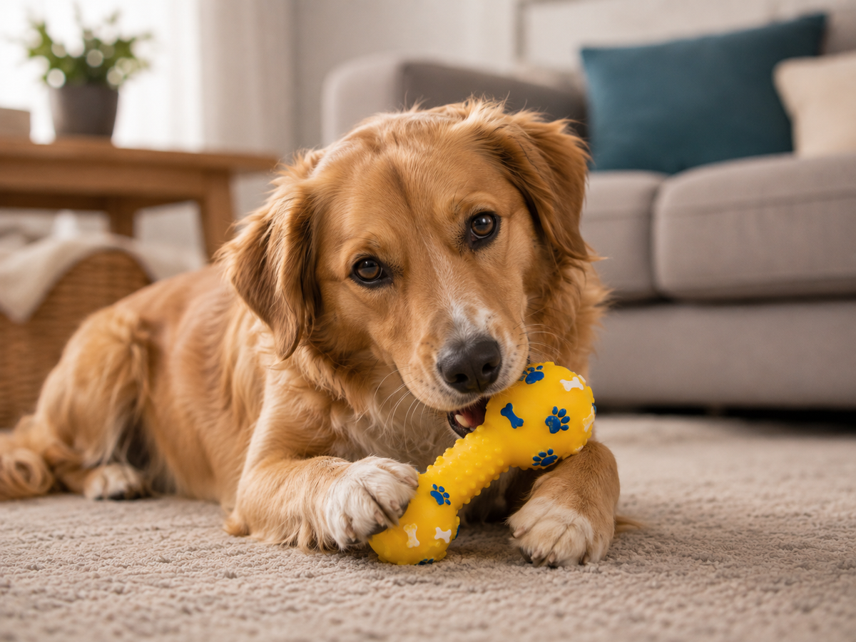 Jouet à Mâcher en Silicone Couinant pour Chien – Doux, Sûr & Amusant