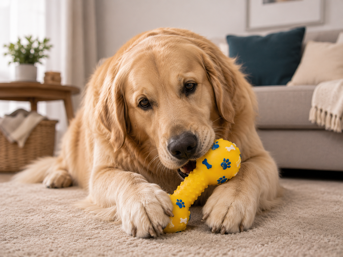 Jouet à Mâcher en Silicone Couinant pour Chien – Doux, Sûr & Amusant